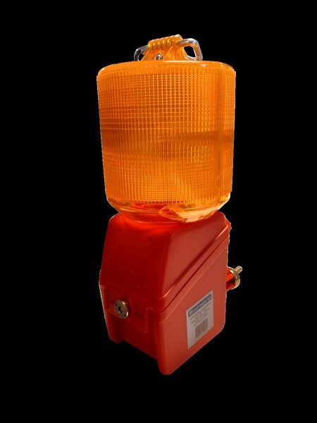 Schake Bauzaunlampe BS126-V31210 rot, 360° Linse, mit Metallbügel