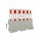 SCHAKE Betonleitwand SET 2 mit Lampenadapter mit rot / weißer Folie, Typ RA1/A Schrankentyp NOX LIGHT 3F200-SET2-5KA