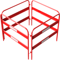 Schake Schachtschutzgitter BS126-V356 rot-weiß,...