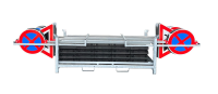 Schake Schaftrohr Adaptierung 3B214-1 für 20 Schaftrohre mit Schildern, verzinkt, für Lager- und Transporttraversen