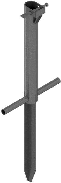 Schake Erdspieß Typ N1 35308N verzinkt, für Rundrohre 50 mm, T-Profil