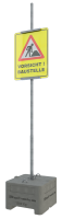 Schake Schilderhalterung 35361 verzinkt, Aufnahmerohr 60 x 60 x 3 mm, für 50 x 50 mm Schilderrohr