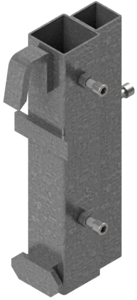 Schake TL-Leitplankenhalterung 35313-40 Typ 1 verzinkt, für Sigma-Pfosten, für Schaftrohre 40 x 40 mm und 60 x 60 mm