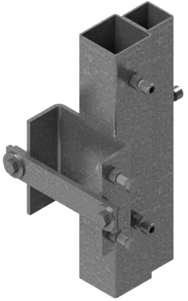 Schake TL-Leitplankenhalterung 35315 Typ 2 verzinkt, für 40x40 mm und 60x60 mm Schaftrohre