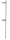 Schake Einschlageisen für Schneestange 301407V aus Stahl verzinkt, Ø 14 mm, Länge 800 mm
