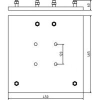 SCHAKE Adapterplatte  für Gitterrohrmast 3F120-2