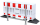 Schake Absperrschrankengitter Set 33620KF-SET12, 12 Stück, mit Stapelpalette und Zurrgurt