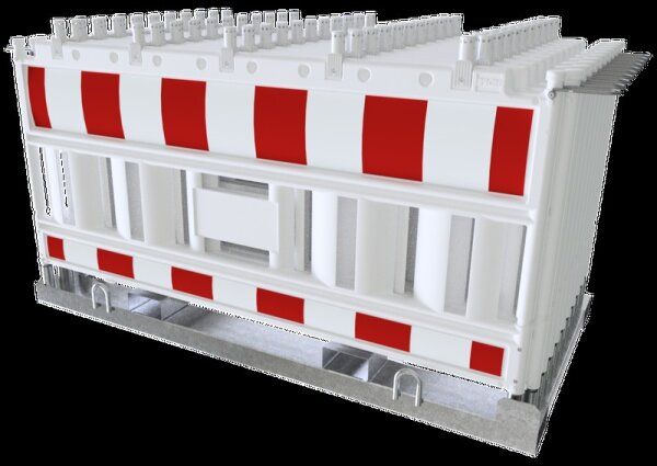 Schake Absperrschrankengitter Set V33620K-32000, 20 Stück, mit Lager- und Transporttraverse