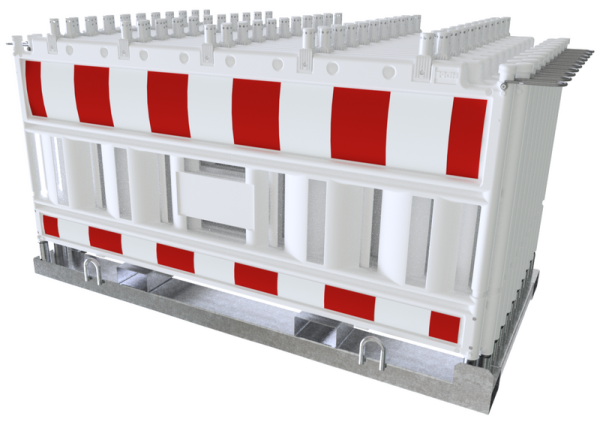 Schake Absperrschrankengitter Set V33620K-32000, 20 Stück, mit Lager- und Transporttraverse