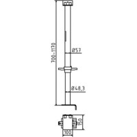 SCHAKE Kanalstrebe Perfekt Ø 48 mm Gr. 1 0,70 m - 1,17 m 20231