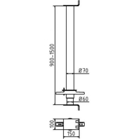 SCHAKE Kanalstrebe Perfekt Ø 60 mm Gr. 1 0,90 m - 1,50 m 20241