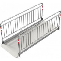 SCHAKE Grabenbrücke aus Aluminium mit Sicherheitsgeländer Breite: 1,00 m Länge: ca. 2,80 m 20282-S