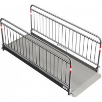 SCHAKE Grabenbrücke aus Aluminium mit Sicherheitsgeländer Breite: 1,00 m Länge: ca. 2,80 m 20282-S