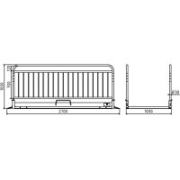 SCHAKE Grabenbrücke aus Aluminium mit Sicherheitsgeländer Breite: 1,00 m Länge: ca. 2,80 m 20282-S