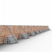SCHAKE Bauzaunfuß aus Beton mit 6 Löchern 36 kg 3F100