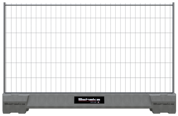 Schake Betonleitschwellen Set BS126-V3F1035-SET1 mit Mobilzaun 2,00 x 3,50 m, 786 kg