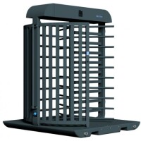 SCHAKE Drehkreuz V-Turnstile verzinkt + schwarz-matt pulverbeschichtet Bauzaunmodul ohne Zutrittskontrolle VPDR21SOB0033