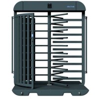 SCHAKE Drehkreuz V-Turnstile verzinkt + schwarz-matt pulverbeschichtet Bauzaunmodul ohne Zutrittskontrolle VPDR21SOB0033