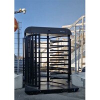 SCHAKE Drehkreuz V-Turnstile verzinkt + schwarz-matt pulverbeschichtet Bauzaunmodul ohne Zutrittskontrolle VPDR21SOB0033