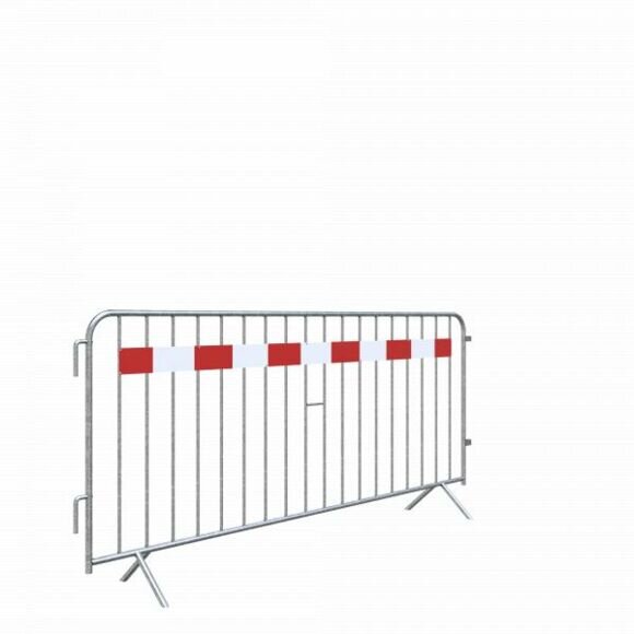 SCHAKE Absperrgitter Typ E mit einer Tastleiste 100 mm, rot / weißer Folie, Typ RA1/A 419_010E