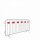 SCHAKE Absperrgitter Typ E mit einer Tastleiste 100 mm, rot / weißer Folie, Typ RA1/A 419_010E