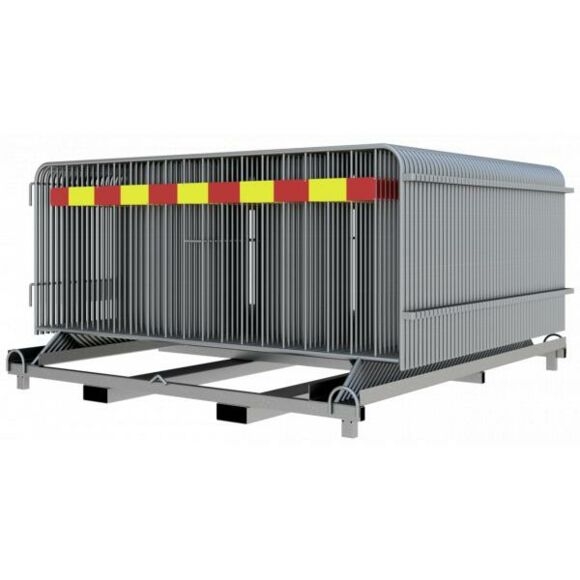 SCHAKE SET mit 50 Absperrgitter Typ E mit und ohne Tastleiste mit einer Tastleiste, rot / gelb, RA1/A 419_010ESK-SET50