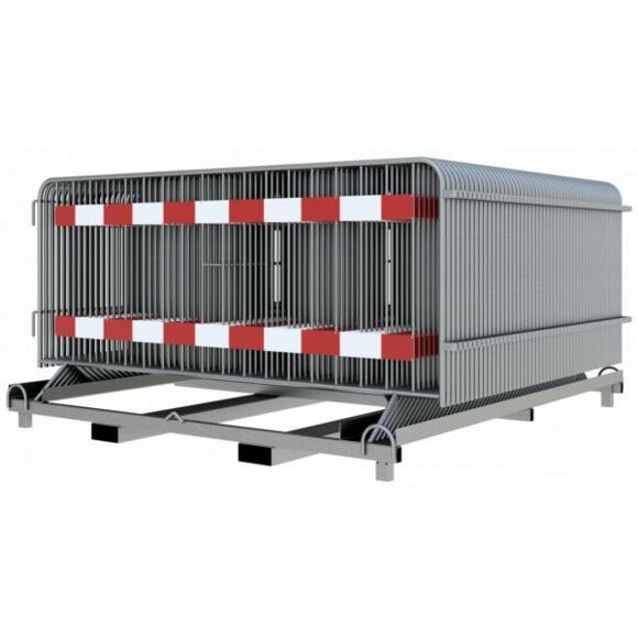 SCHAKE SET mit 50 Absperrgitter Typ E mit und ohne Tastleiste mit zwei Tastleisten, rot / weiß, RA1/A 419_020E-SET50