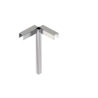 SCHAKE Eck-Holzbauzaunständer und Eckoberteil Eckoberteil verzinkt, 490 mm 3B160-E1