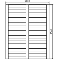 SCHAKE Holzbauzaun  Maße: 2,00 x 2,50 m 3B165