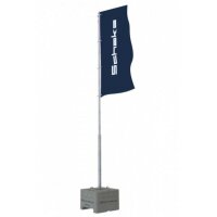 Schake Fahnenmast Set BS126-V3531F-SET Stahl verzinkt, 6,00 m, mit Kipphalterung