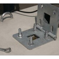 Schake Fahnenmast Set BS126-V3531F-SET Stahl verzinkt, 6,00 m, mit Kipphalterung
