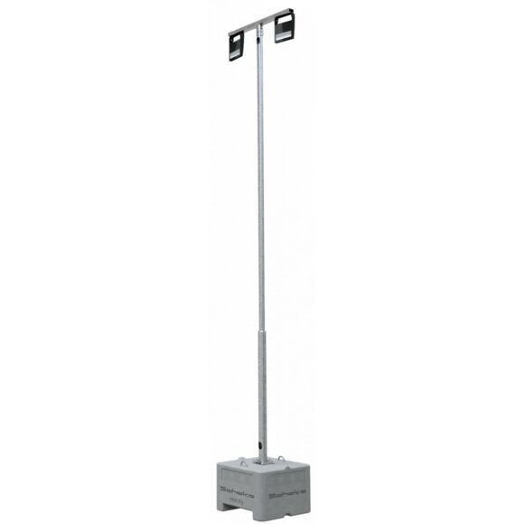 Schake Lampenmast Set BS126-V353160 aus Stahl, umlegbar, mit Betonsockel