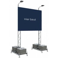 SCHAKE Werbemast 3,00 x 2,00 m mit Strahler, insektenfreundlich, Lichtfarbe: 3000 K 353330S1-IF-SET