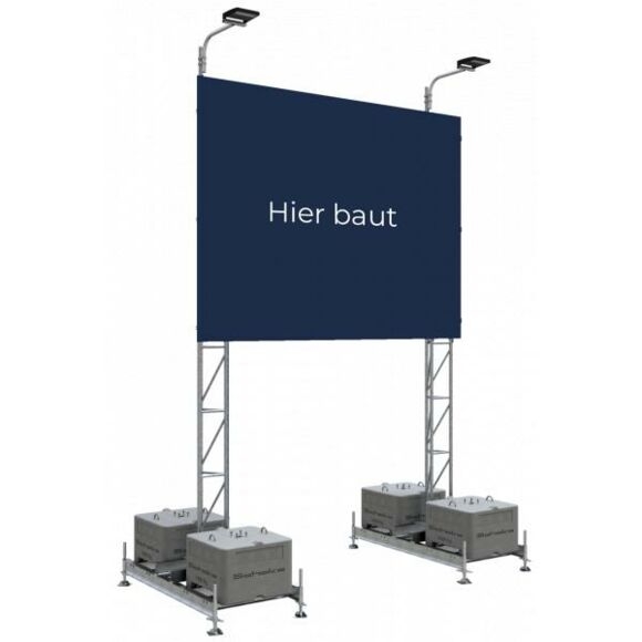 SCHAKE Werbemast 5,00 x 3,00 m mit Strahler, insektenfreundlich, Lichtfarbe: 3000 K 353350S1-IF-SET