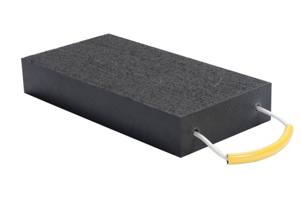 Schake Unterlegplatten BS126-V102 aus UHMWPE schwarz, stapelbar, 250 mm breit