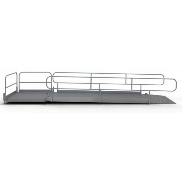 Schake Rollstuhlrampe 2029613 Aluminium, stufenlos höhenverstellbar, 6,6 m Länge