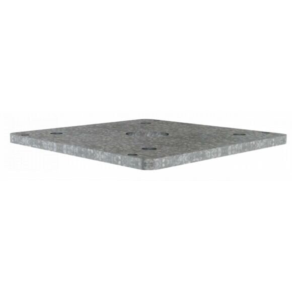 Schake Adapterplatte für Aluminium-Mast 3531101 verzinkt, 470 x 470 x 20 mm, für M16 Schrauben