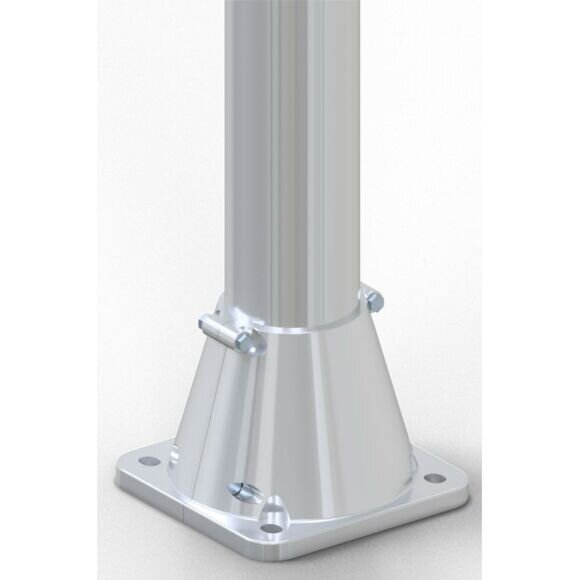 Schake Sockelbefestigung für Alu-Mast 3531102 Aluminiumguss, für Lichtmasten Ø 200 mm, schraubbar