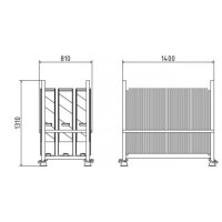 Schake Flachbaken Set 360502SK-SET1 Rot/Gelb, 108 Stück, Folie Typ 2, mit Transportpalette