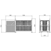Schake Flachbaken Set 36050-SET2 mit 44 Flachbaken und Füßen, inklusive Transportkorb und Transportbox