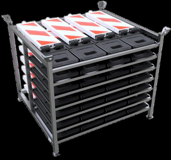 Schake Klappbaken Set V36080-SET1, 24 Klappbaken mit Lager- und Transportpalette