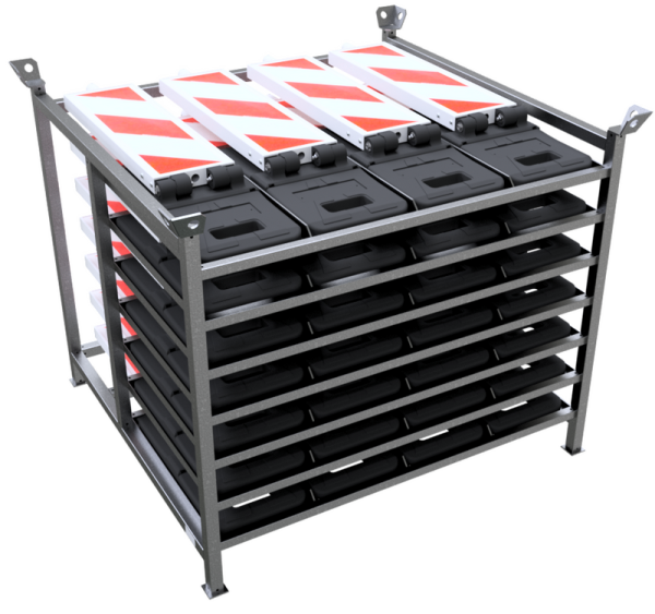 Schake Klappbaken Set V36080-SET1, 24 Klappbaken mit Lager- und Transportpalette