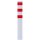 SCHAKE Absperrpoller Stahlrohr  Ø 193 x 3,6 mm ortsfest, zum Einbetonieren feuerverzinkt feuerverzinkt und weiß beschichtet Gesamtlänge: 1500 mm mit aufgeschweißter Stahlkappe 40191B Stahlrohrpoller