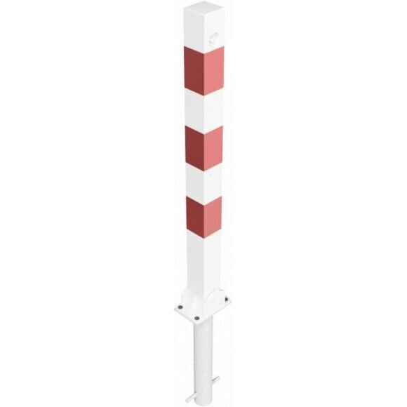 SCHAKE Absperrpfosten 70 x 70 mm umlegbar mit Dreikantverschluss zum Einbetonieren 470UDHB+1