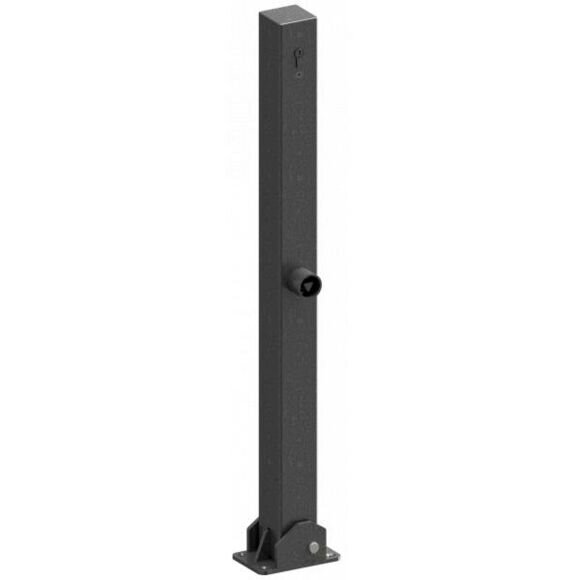 SCHAKE Absperrpfosten 70 x 70 mm umlegbar mit Profilzylinderschloss für Dübelbefestigung 470FUZ+1