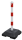 SCHAKE Kettenständer aus Ø 60 mm Stahlrohr weiß / rot quardratischer Fuß 460KB