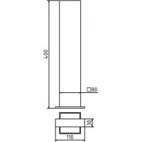 SCHAKE Bodenhülse für Absperrpfosten 70 x 70 mm für Absperrpfosten mit Bodenteil 70 x 70 mm 470_15