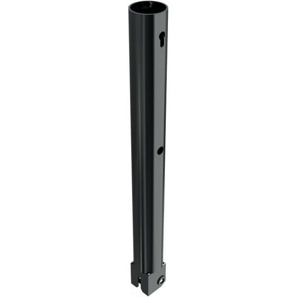 SCHAKE Absperr-Stilpfosten Serie 480B Ø 82 mm umlegbar, selbsteinrastende Verriegelung mit Profilzylinderschloss und drei Schlüsseln mit 1 Öse 480UZB+1