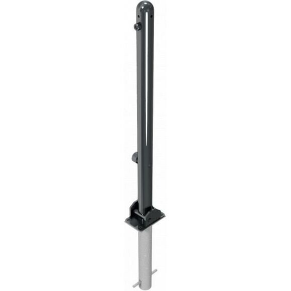 SCHAKE Absperr-Stilpfosten Serie 468B Ø 60 mm umlegbar, selbsteinrastende Verriegelung, zum Einbetonieren mit Dreikantverschluss nach DIN 3223 mit 1 Öse 468FUHB+1