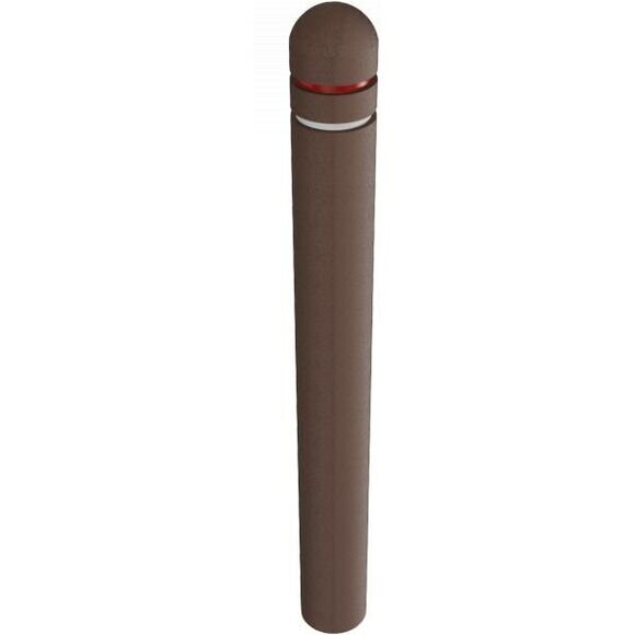 SCHAKE Recyclingpfosten Halbkugelkopf Ø 150 mm Poller mit 2 Fräsungen mit Bändern 4014151